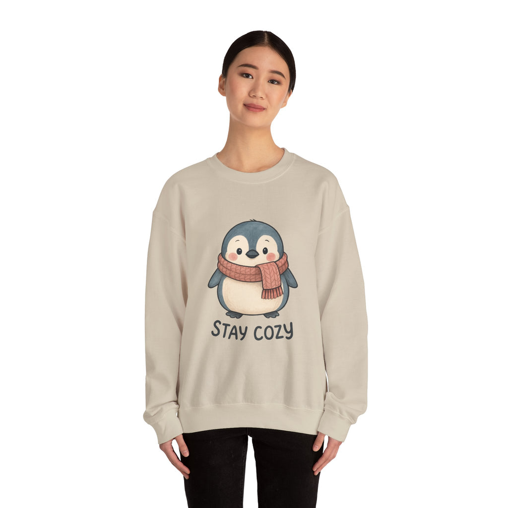 Cute Penguin Stay Cozy Sweatshirt | Cozy Winter Crewneck