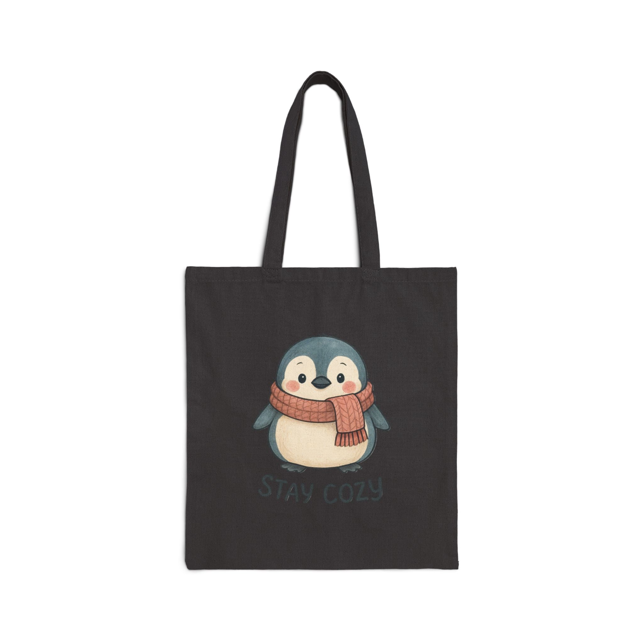 Stay Cozy Penguin Tote Bag | Cute Penguin Illustration