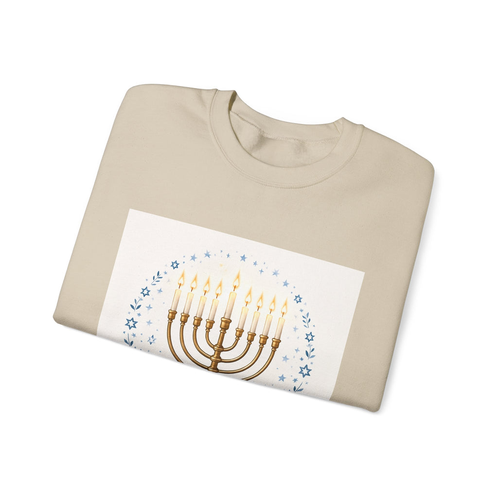 Hanukkah Menorah Sweatshirt – "Shine Bright This Hanukkah" Cozy Holiday Crewneck