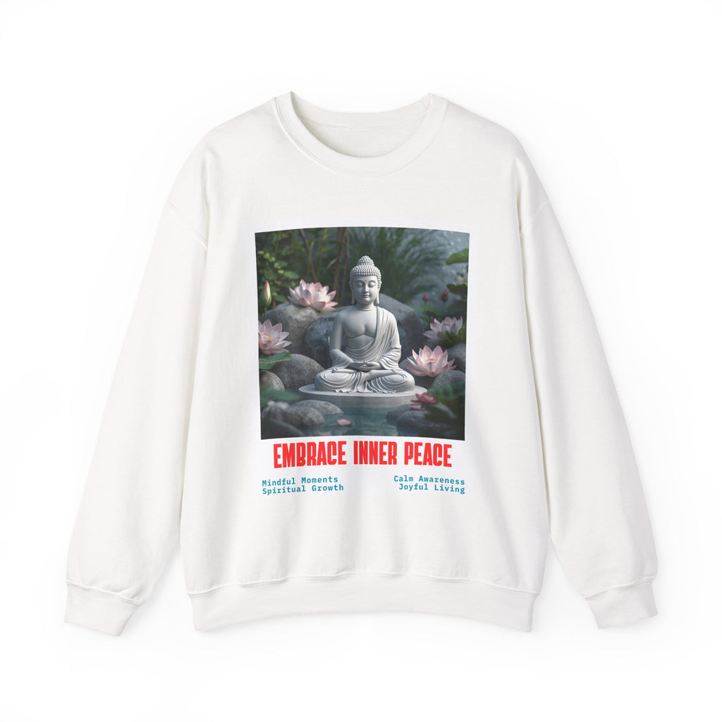 Crewneck Sweatshirt — Embrace Inner Peace Buddha Graphic