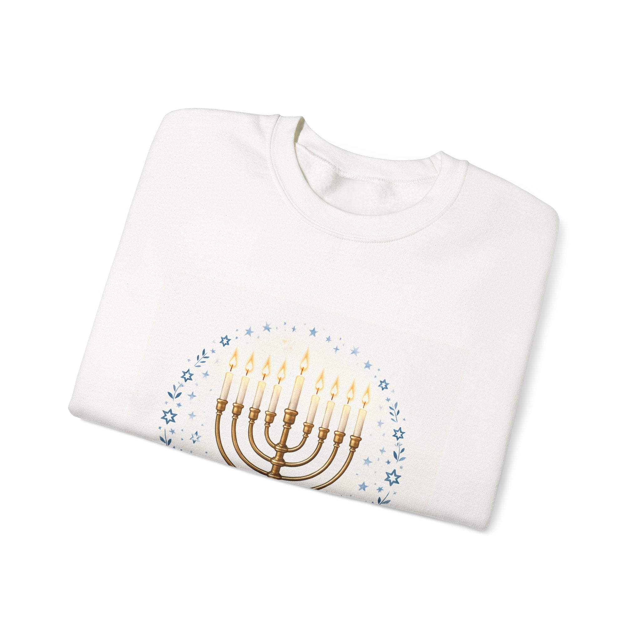 Hanukkah Menorah Sweatshirt – "Shine Bright This Hanukkah" Cozy Holiday Crewneck