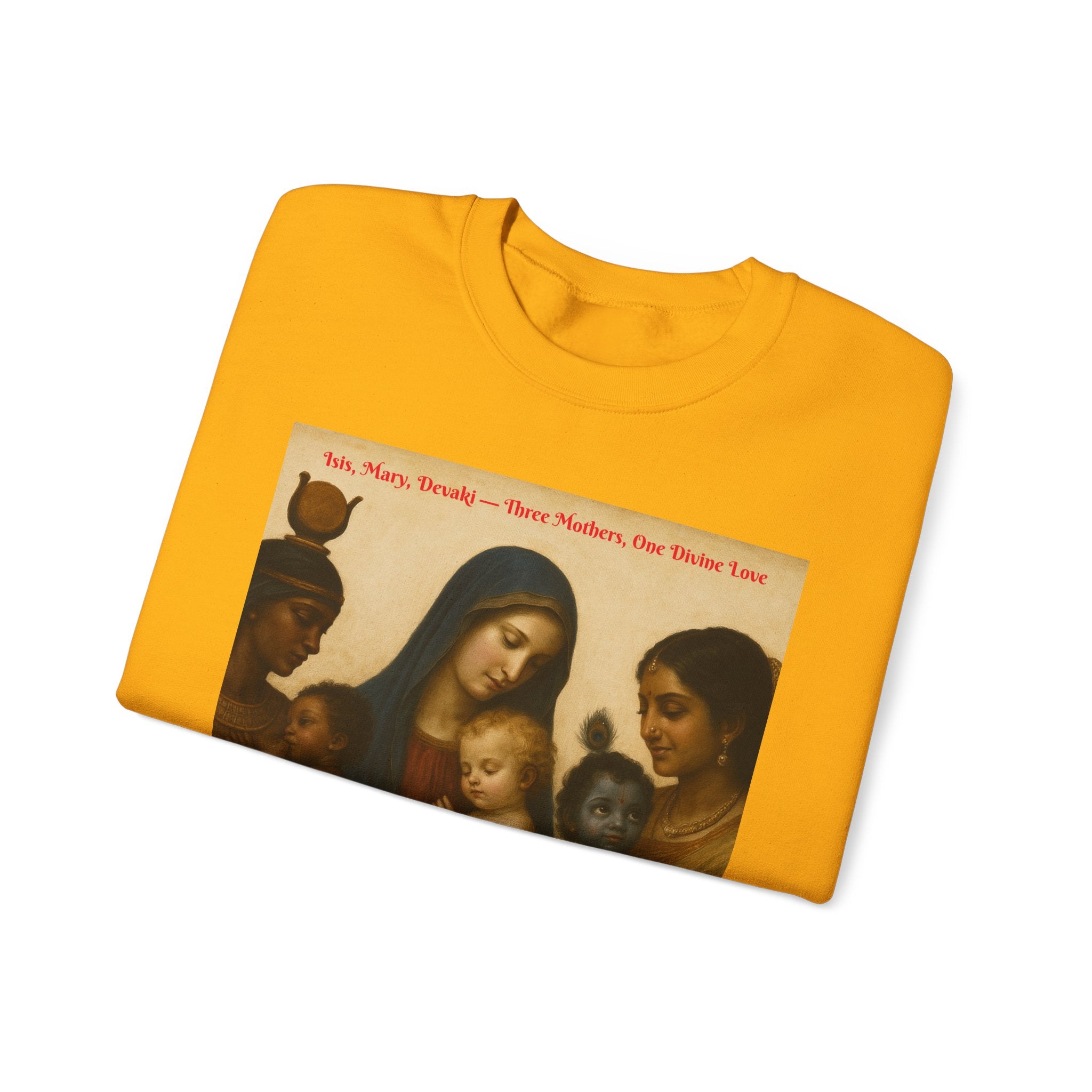 Divine Motherhood, Isis, Mary, Devaki - Unisex Heavy Blend™ Crewneck Sweatshirt