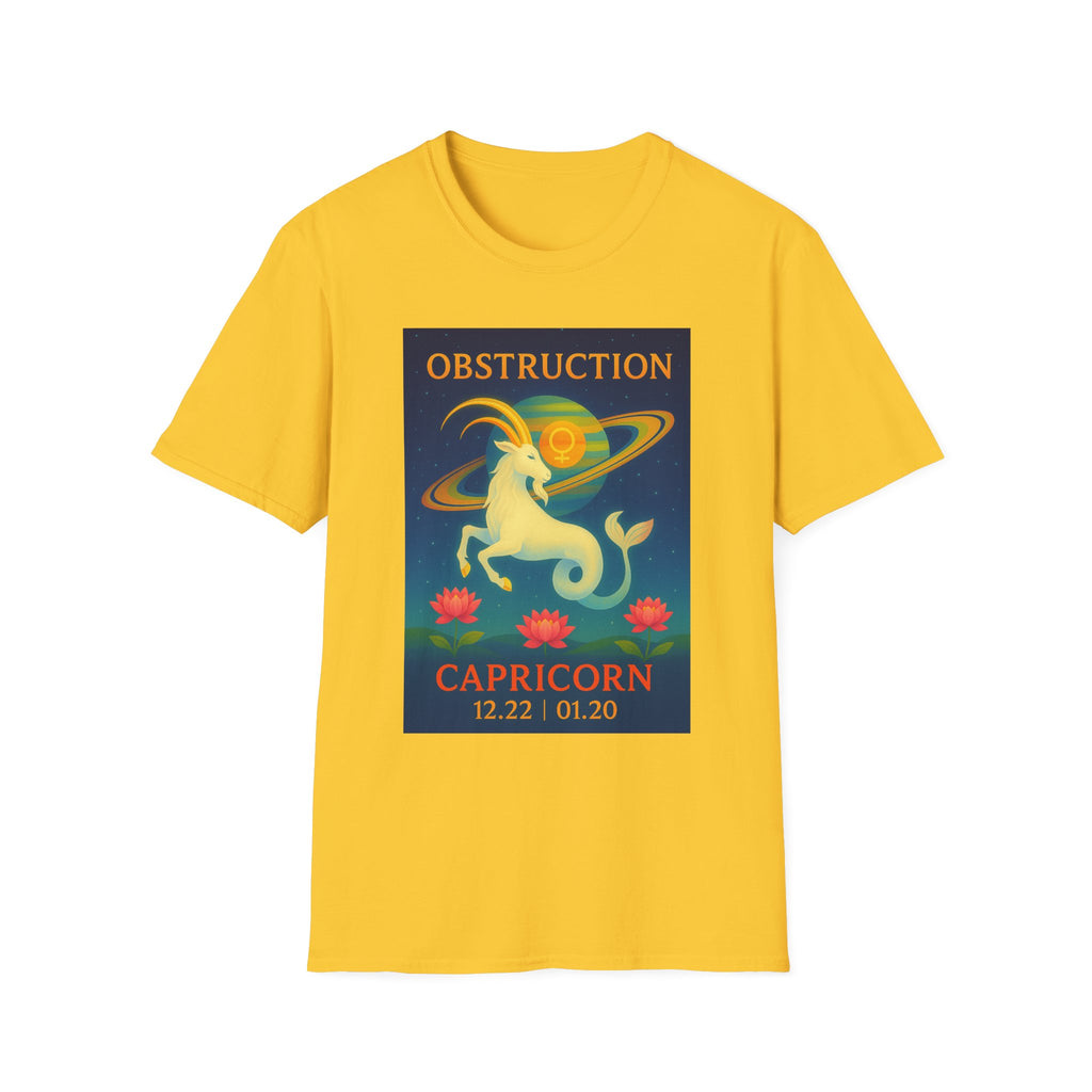 Capricorn Zodiac Graphic Tee - Unisex Softstyle T-Shirt | Astrology