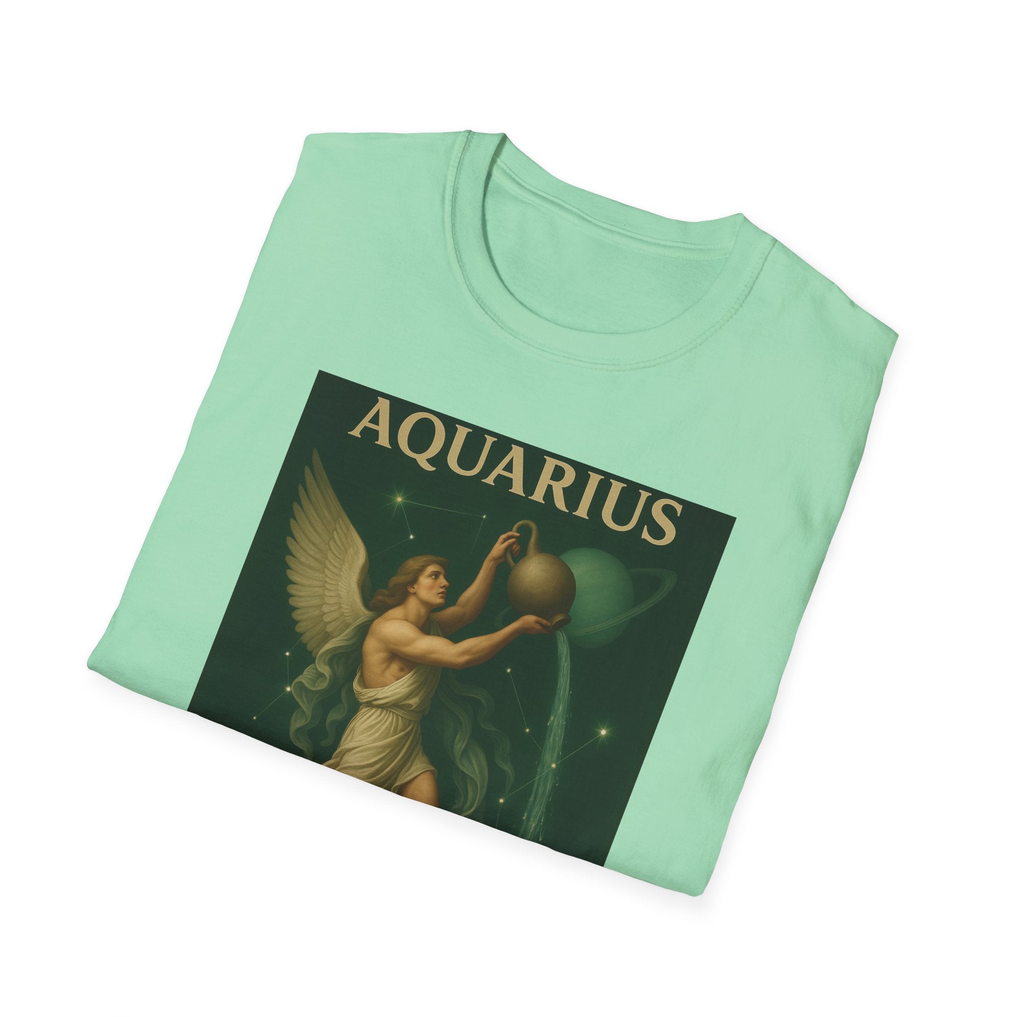 Aquarius Altruism Unisex Softstyle T-Shirt - Celestial Zodiac Tee