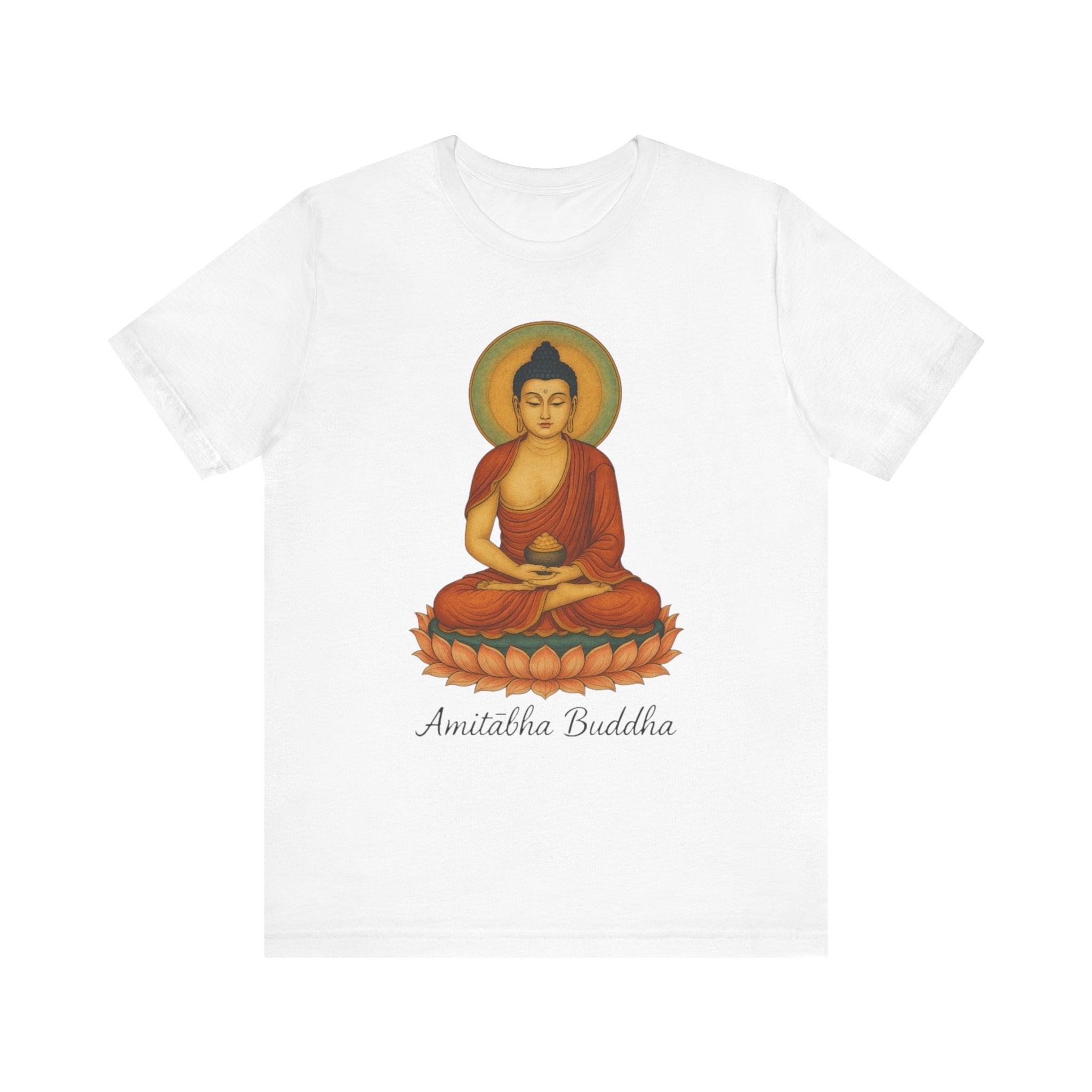 Amitabha Buddha Unisex Jersey Tee, Spiritual Shirt, Meditation, Buddhism, Yoga