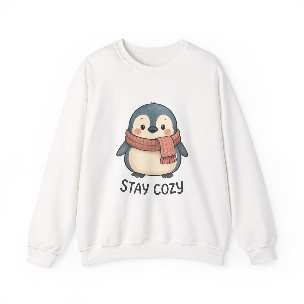 Cute Penguin Stay Cozy Sweatshirt | Cozy Winter Crewneck