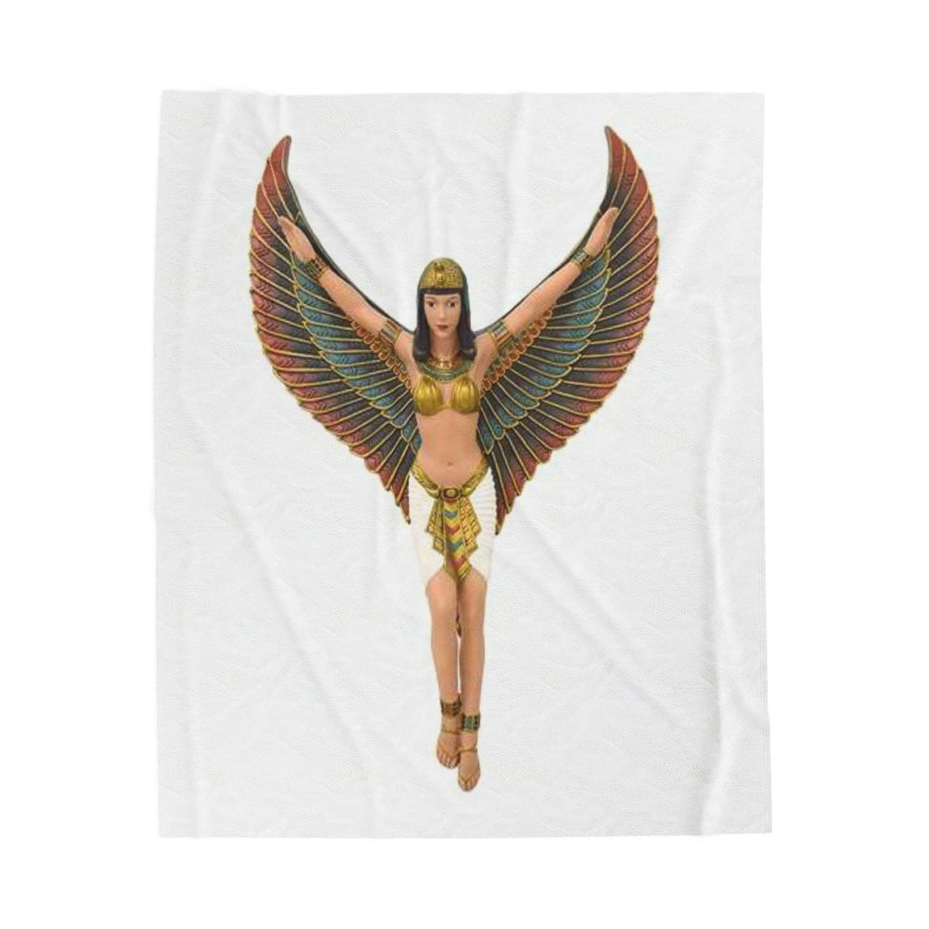 Plush Blanket - Divine Mother ISIS, Egyptian Goddess Design
