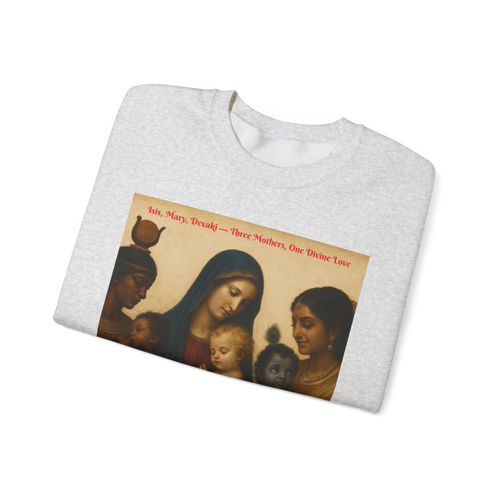 Divine Motherhood, Isis, Mary, Devaki - Unisex Heavy Blend™ Crewneck Sweatshirt