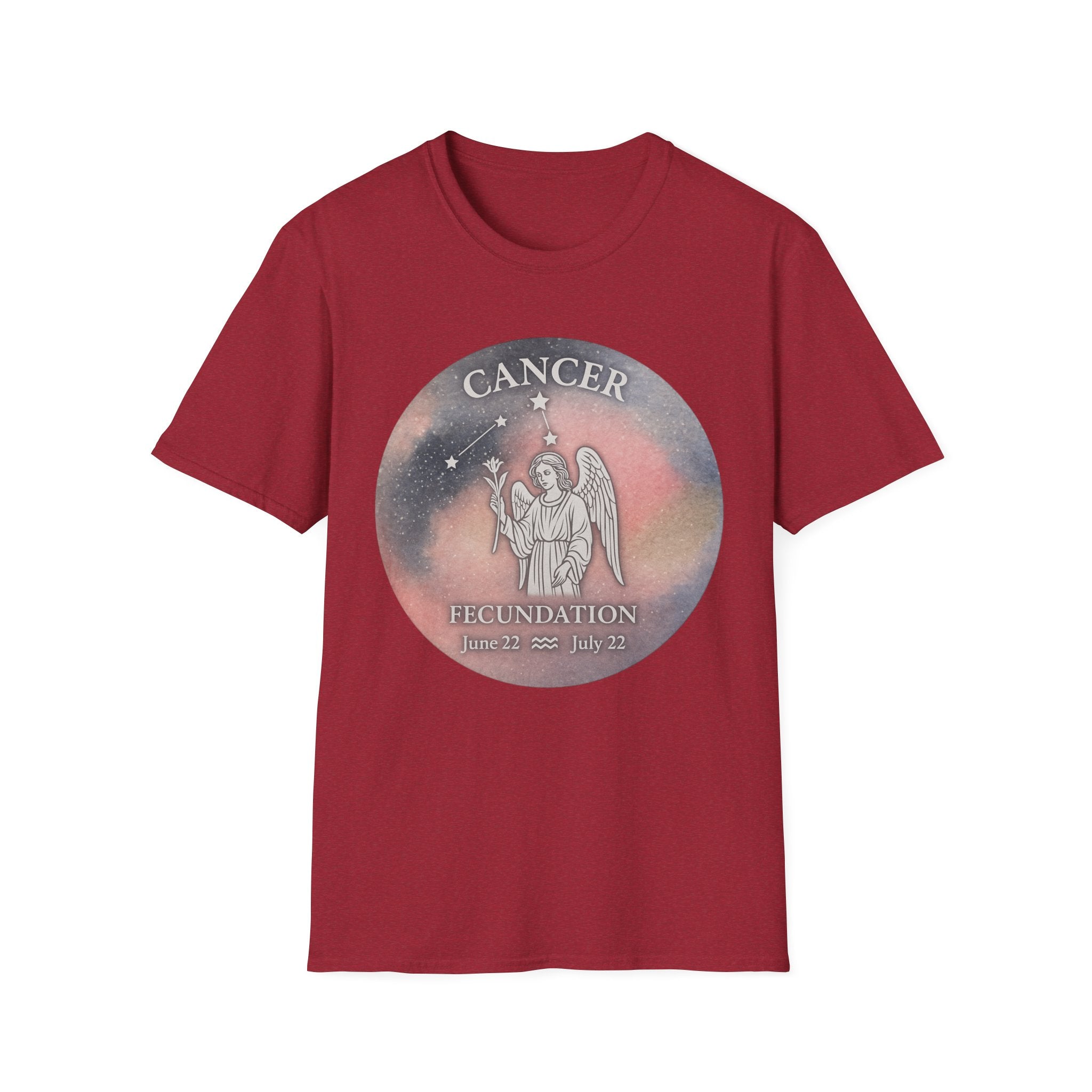 Cancer Zodiac Unisex Softstyle T-Shirt - Astrology Gift - June 22 to July 22