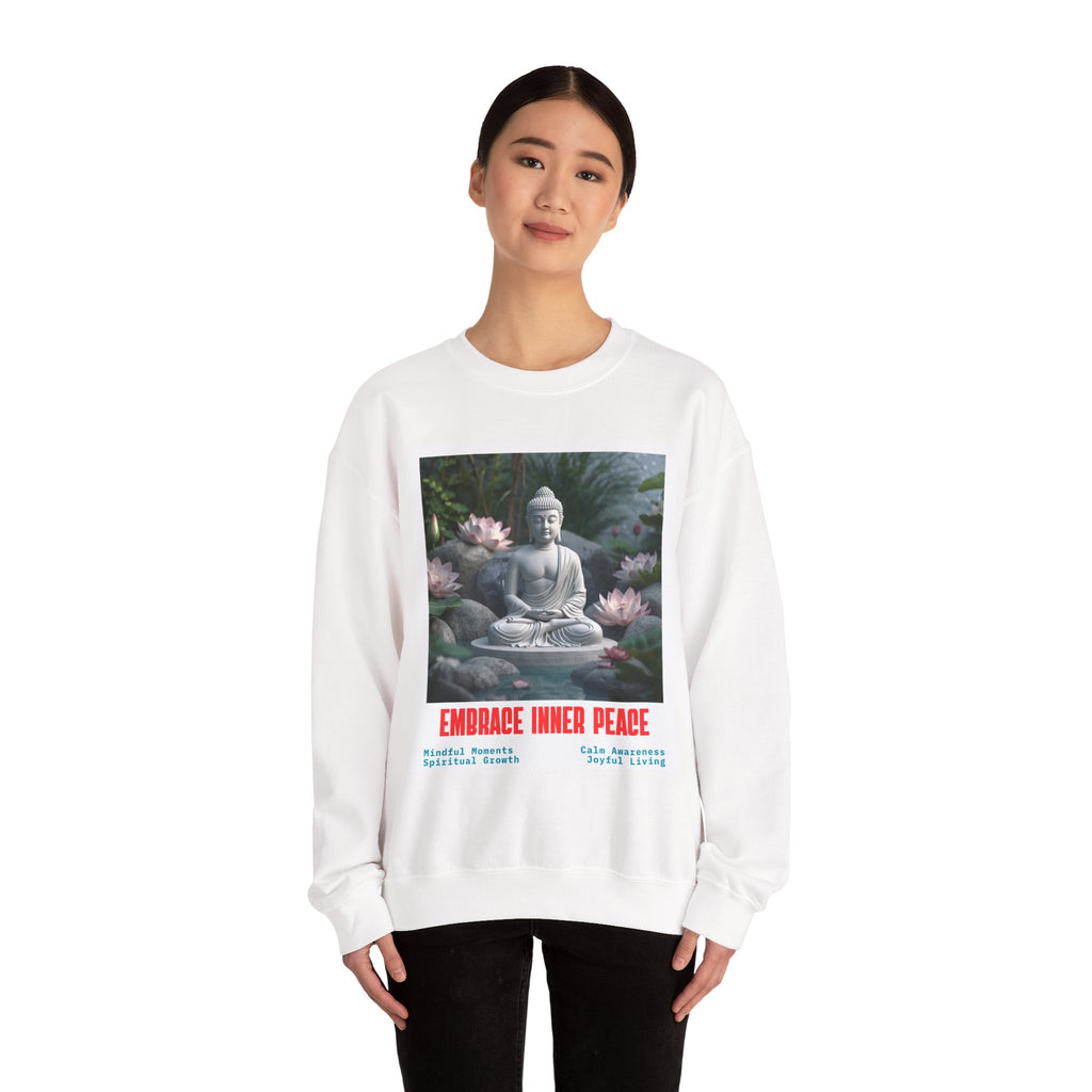 Crewneck Sweatshirt — Embrace Inner Peace Buddha Graphic