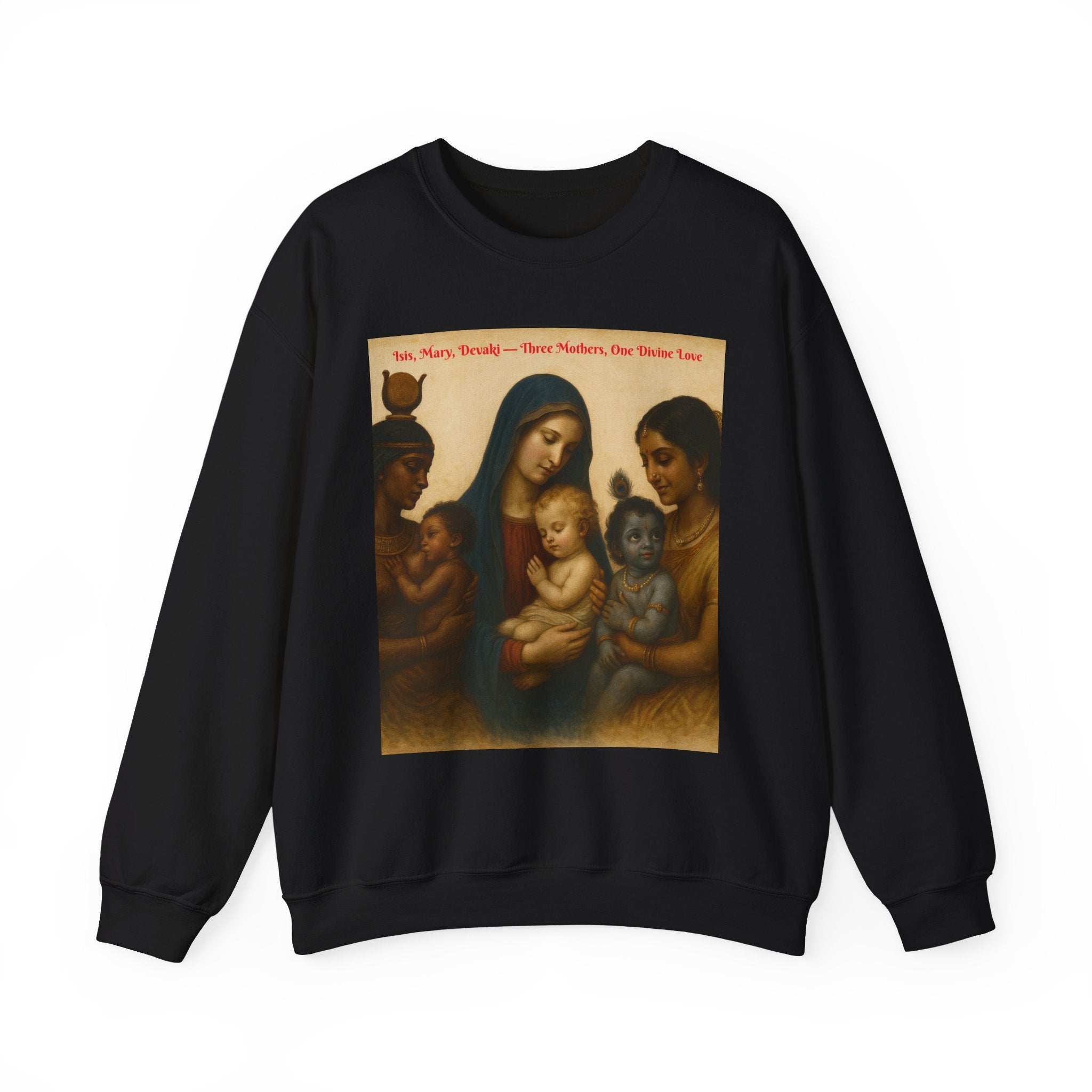 Divine Motherhood, Isis, Mary, Devaki - Unisex Heavy Blend™ Crewneck Sweatshirt