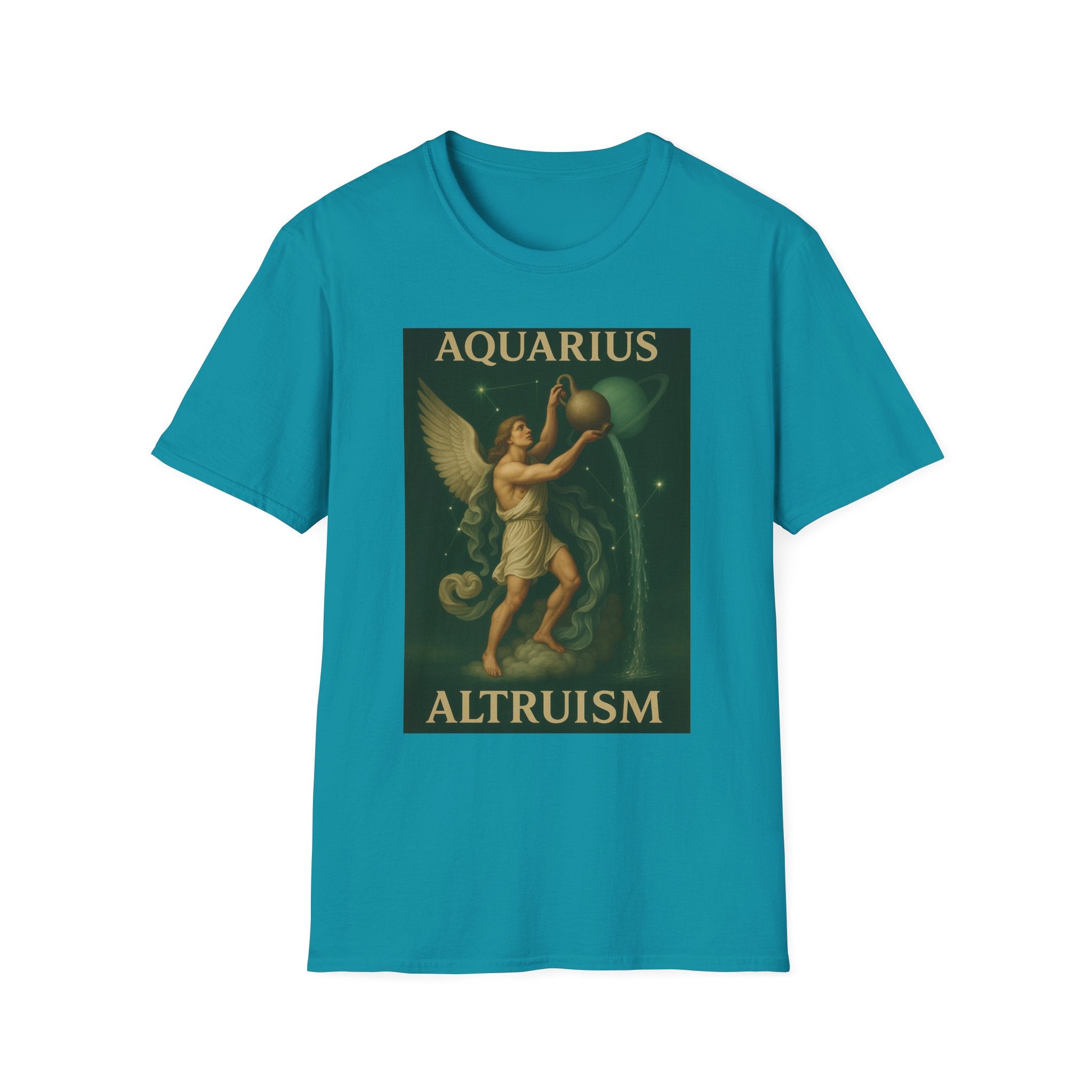 Aquarius Altruism Unisex Softstyle T-Shirt - Celestial Zodiac Tee