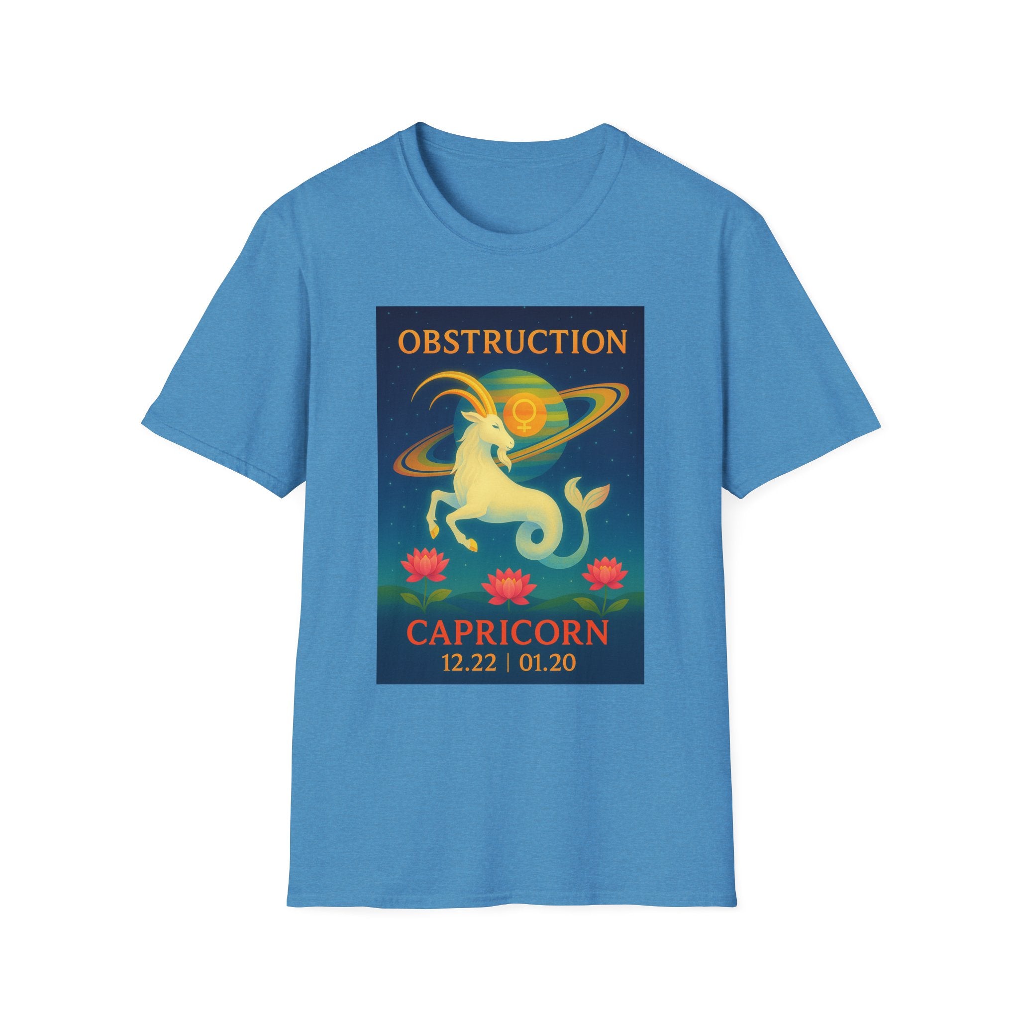 Capricorn Zodiac Graphic Tee - Unisex Softstyle T-Shirt | Astrology