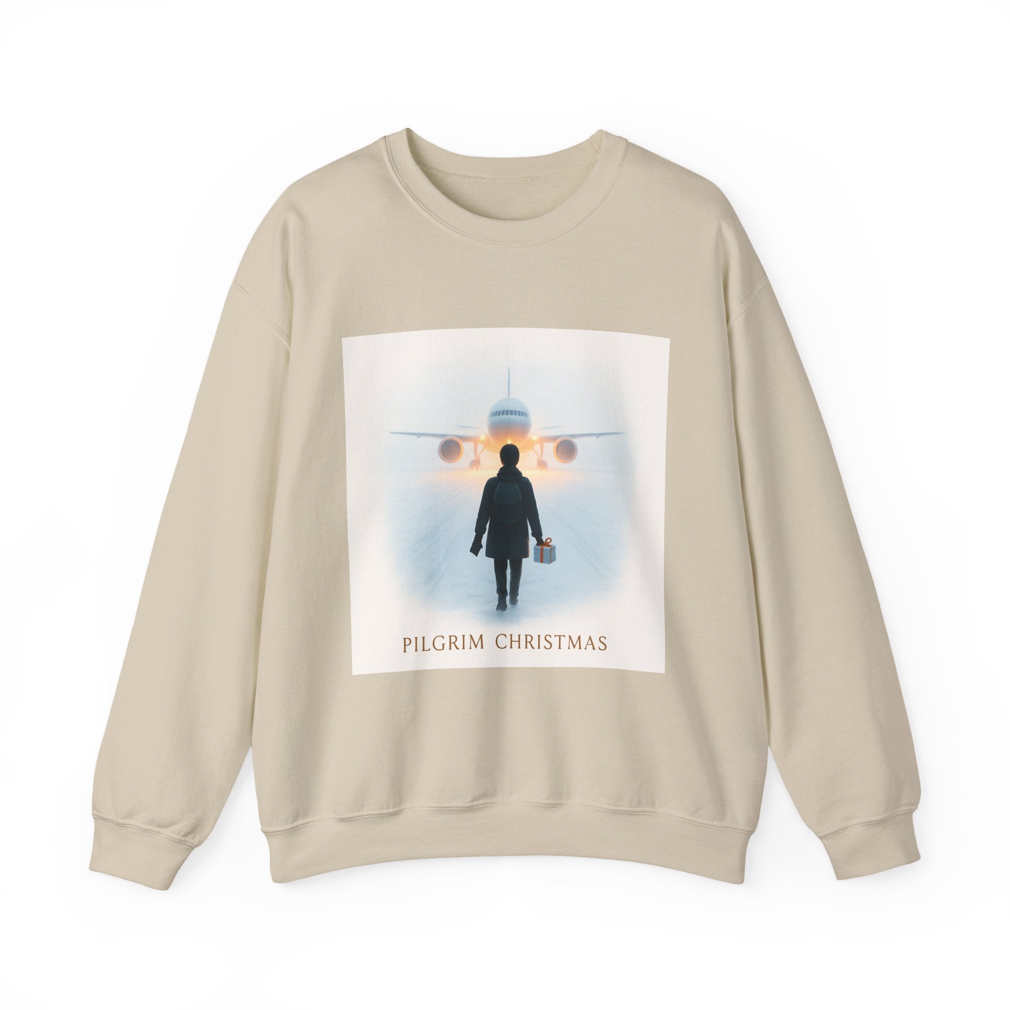 Pilgrim Christmas Sweatshirt — Travel-Themed Holiday Crewneck