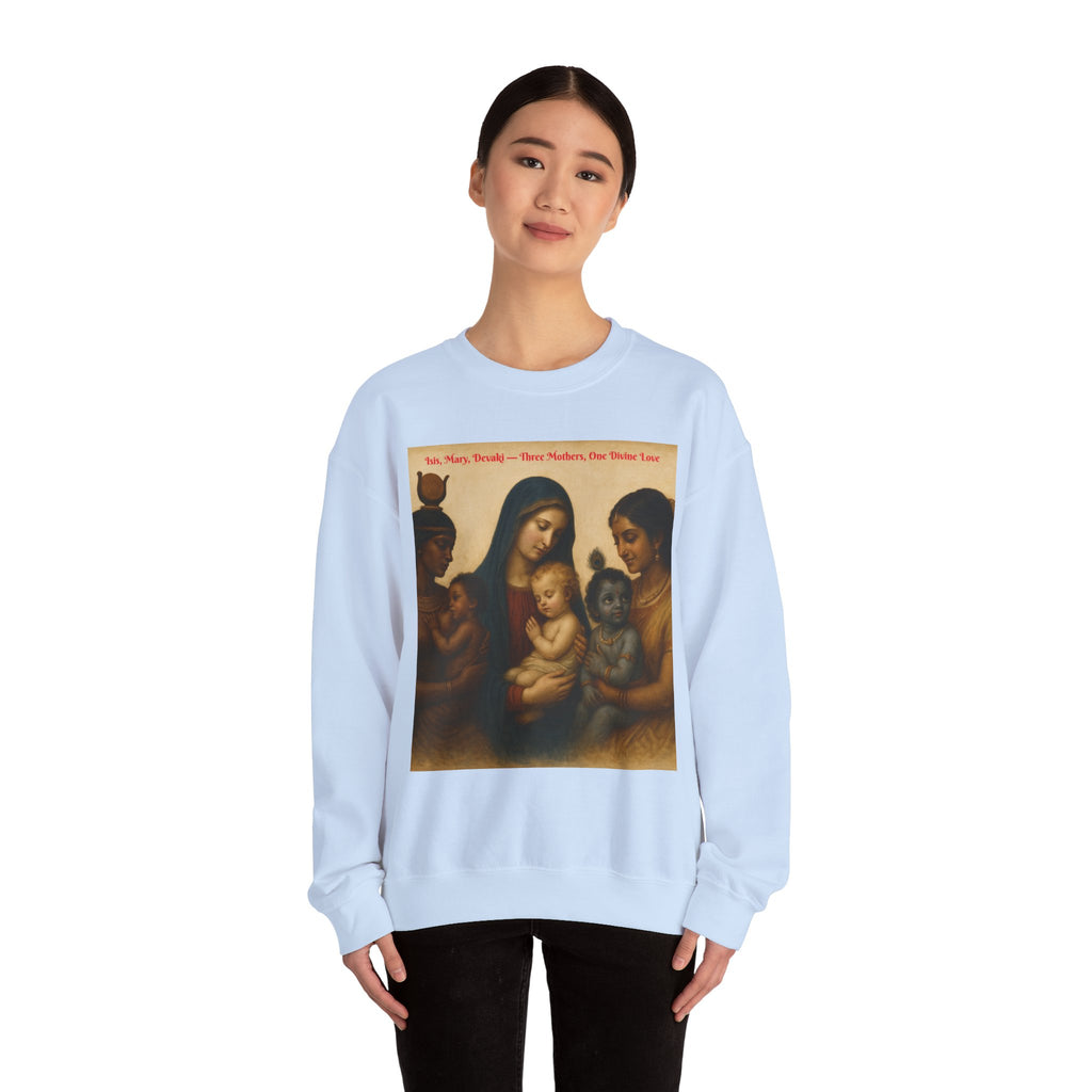 Divine Motherhood, Isis, Mary, Devaki - Unisex Heavy Blend™ Crewneck Sweatshirt
