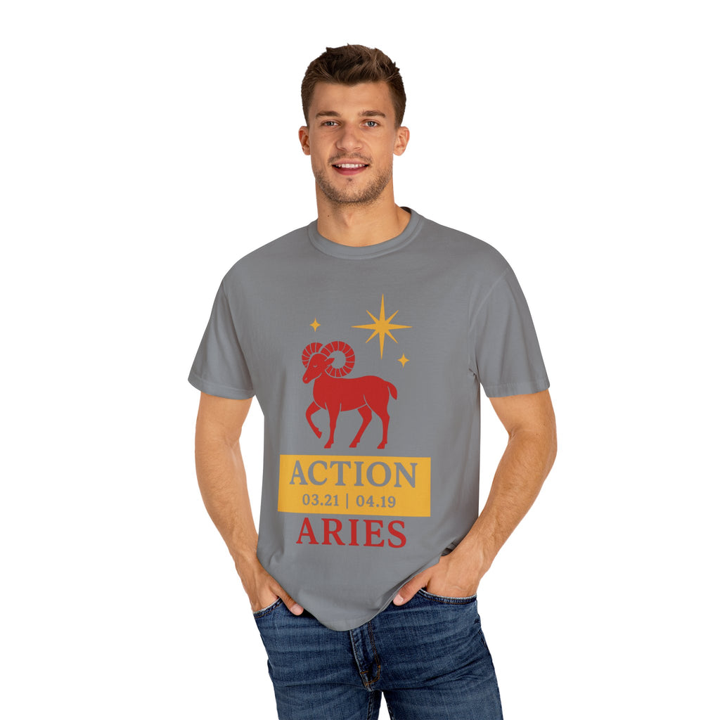 Aries Zodiac Unisex T-shirt | Action | Born on 03.21 to 04.19