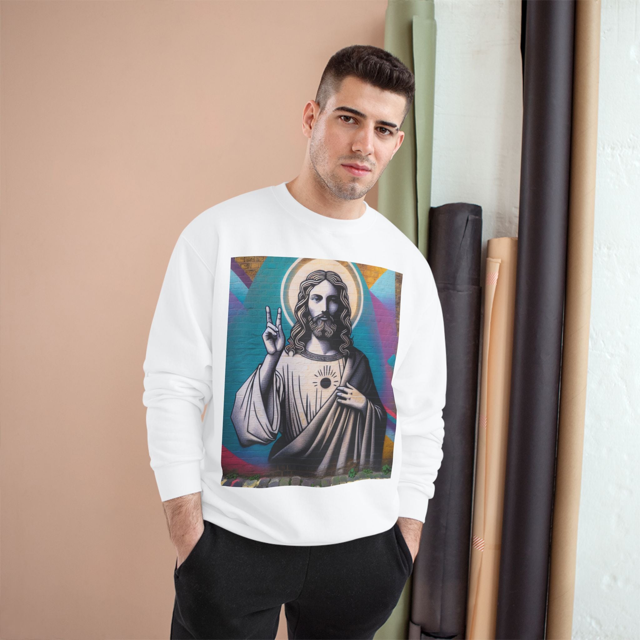 Vintage Jesus Champion Sweatshirt, Christian Apparel, Faith Sweatshirt, Peace