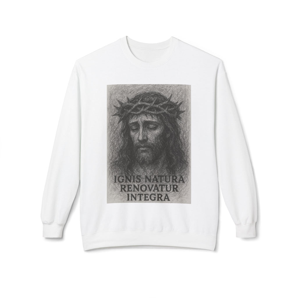 Jesus Crown of Thorns Sweatshirt, Religious Crewneck, Spiritual Gift, I.N.R.I