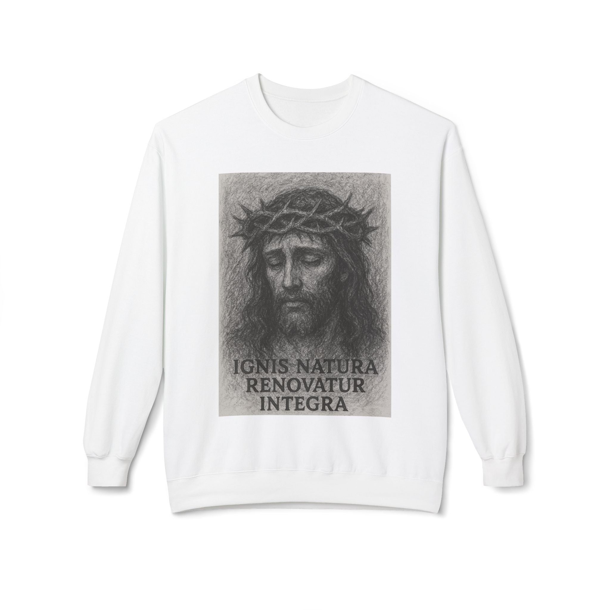 Jesus Crown of Thorns Sweatshirt, Religious Crewneck, Spiritual Gift, I.N.R.I