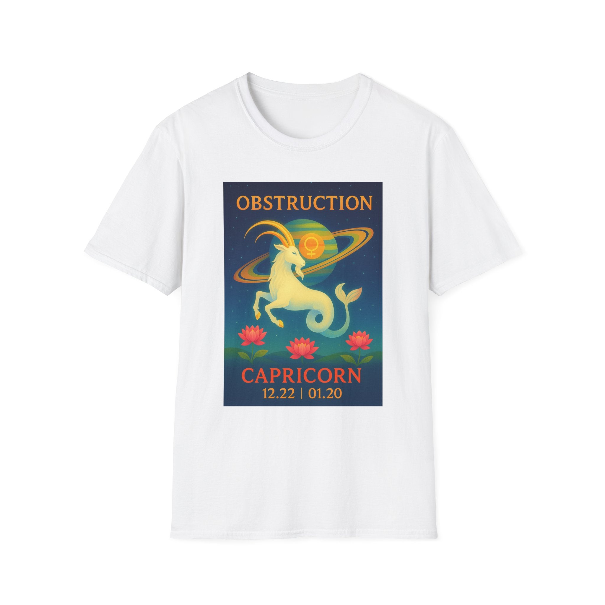 Capricorn Zodiac Graphic Tee - Unisex Softstyle T-Shirt | Astrology