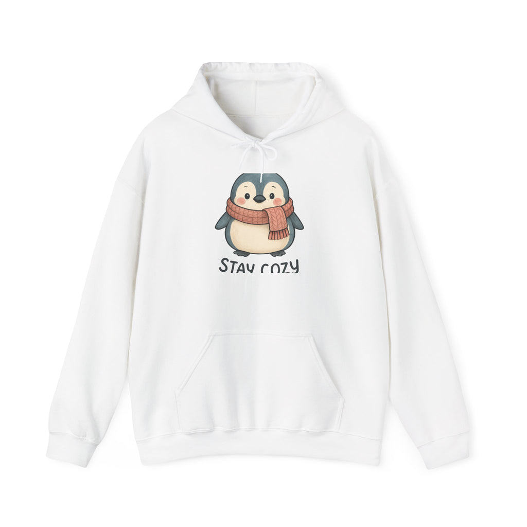 Cozy Scarf Penguin Hoodie | Stay Cozy Penguin Sweatshirt