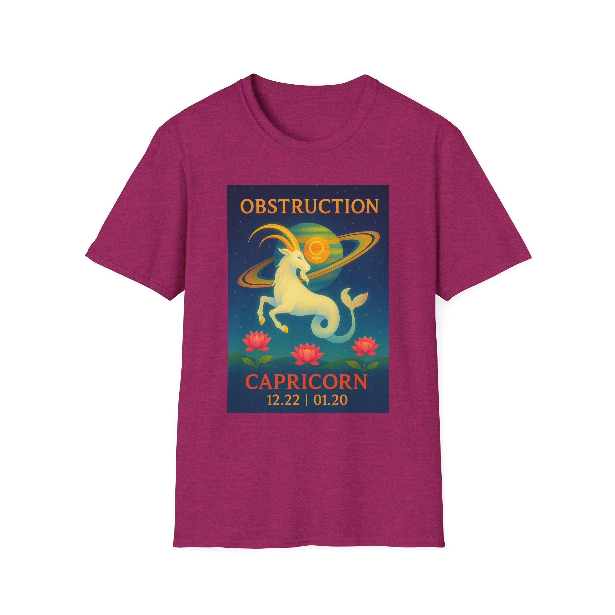 Capricorn Zodiac Graphic Tee - Unisex Softstyle T-Shirt | Astrology