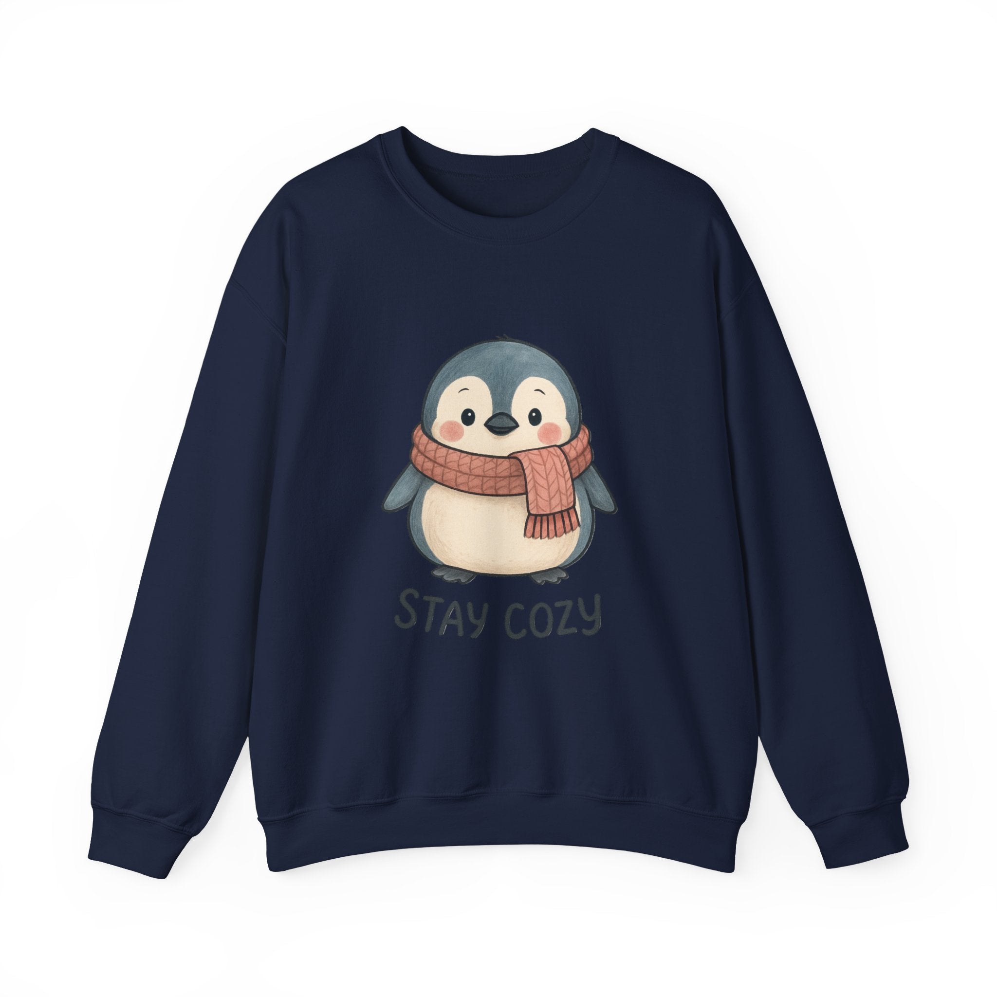 Cute Penguin Stay Cozy Sweatshirt | Cozy Winter Crewneck