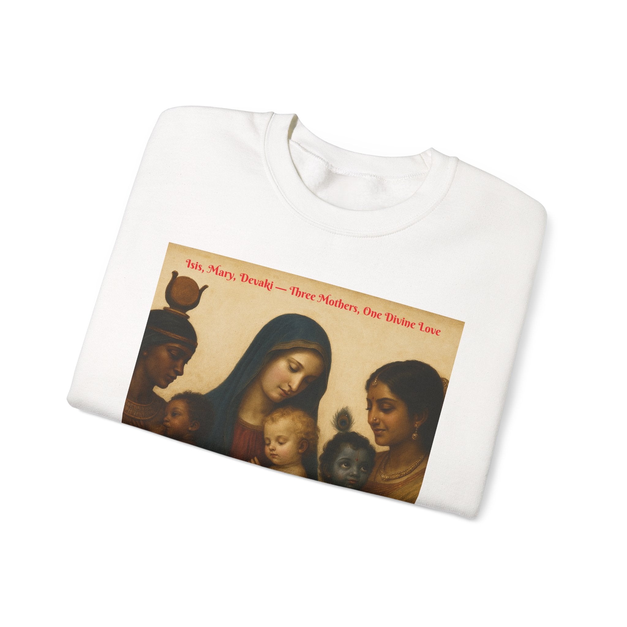 Divine Motherhood, Isis, Mary, Devaki - Unisex Heavy Blend™ Crewneck Sweatshirt