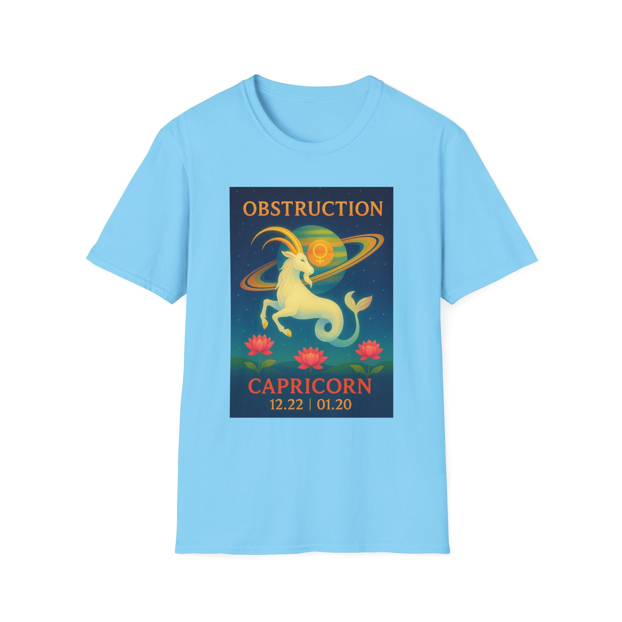 Capricorn Zodiac Graphic Tee - Unisex Softstyle T-Shirt | Astrology