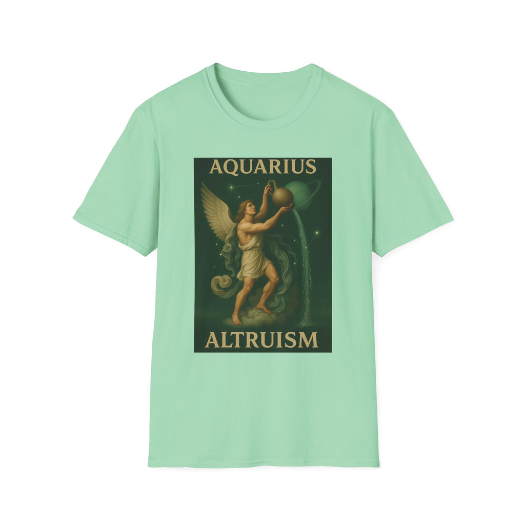 Aquarius Altruism Unisex Softstyle T-Shirt - Celestial Zodiac Tee
