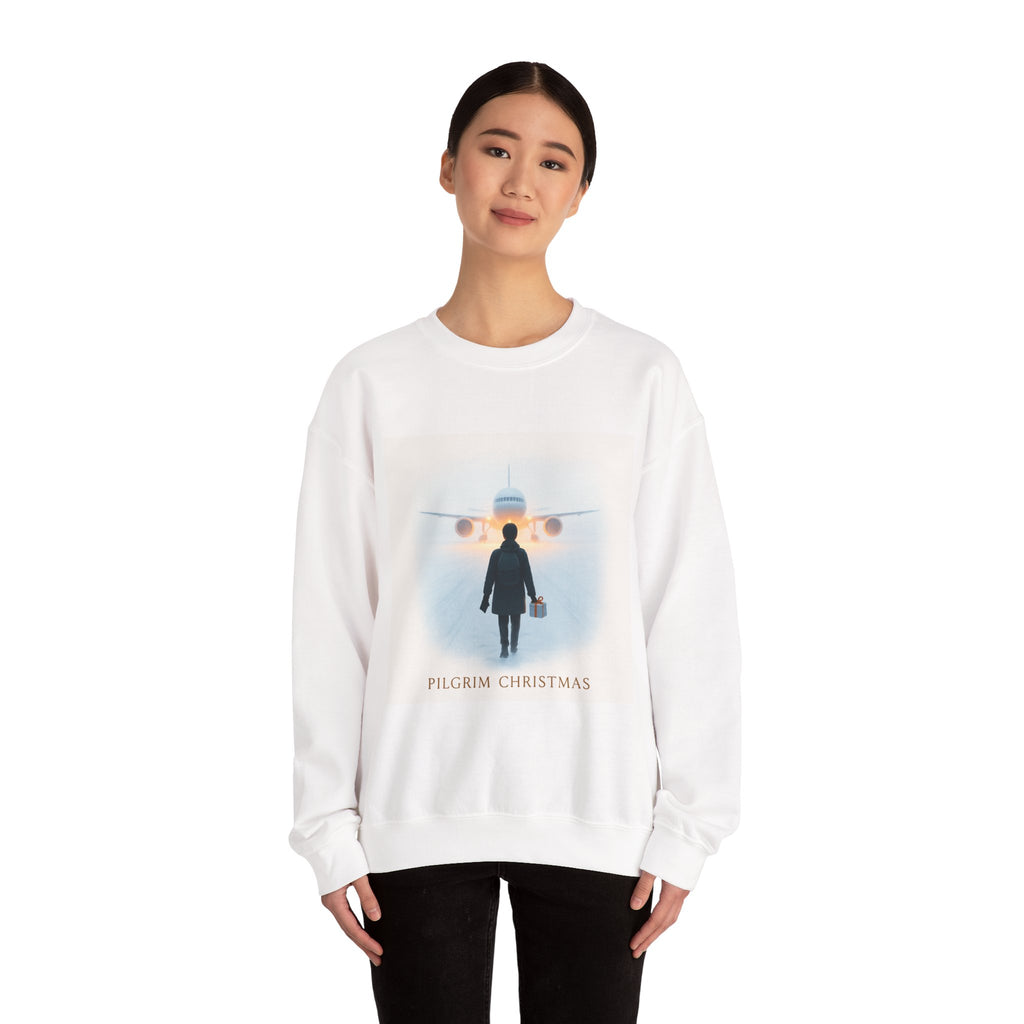 Pilgrim Christmas Sweatshirt — Travel-Themed Holiday Crewneck