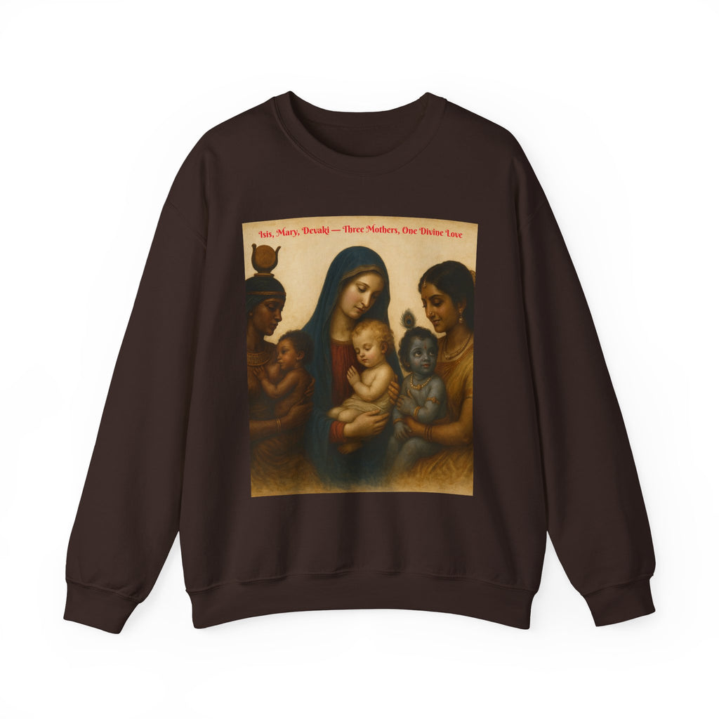 Divine Motherhood, Isis, Mary, Devaki - Unisex Heavy Blend™ Crewneck Sweatshirt