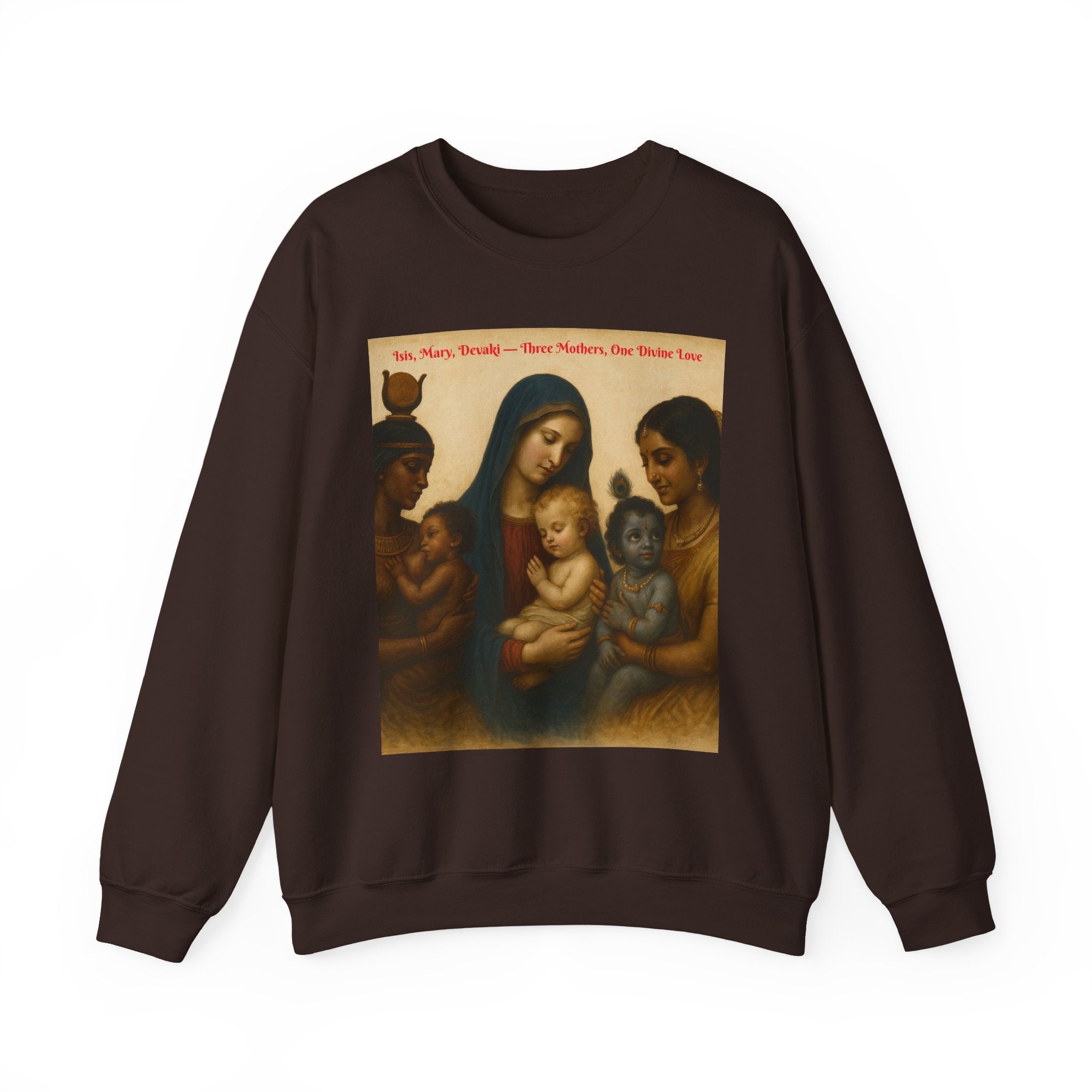 Divine Motherhood, Isis, Mary, Devaki - Unisex Heavy Blend™ Crewneck Sweatshirt