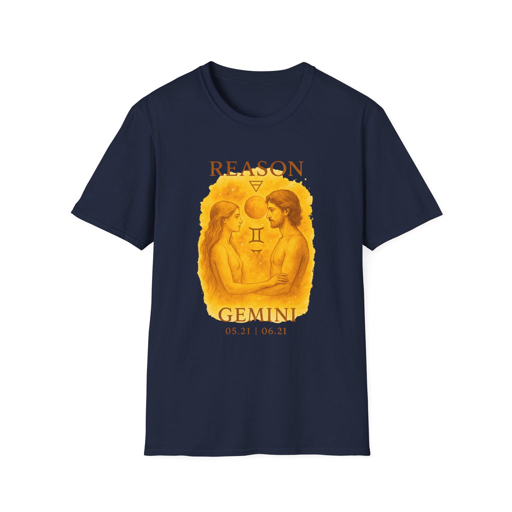 Gemini Zodiac T-Shirt - Astrology Lovers Unisex Tee | Born 05/21 to 06/21