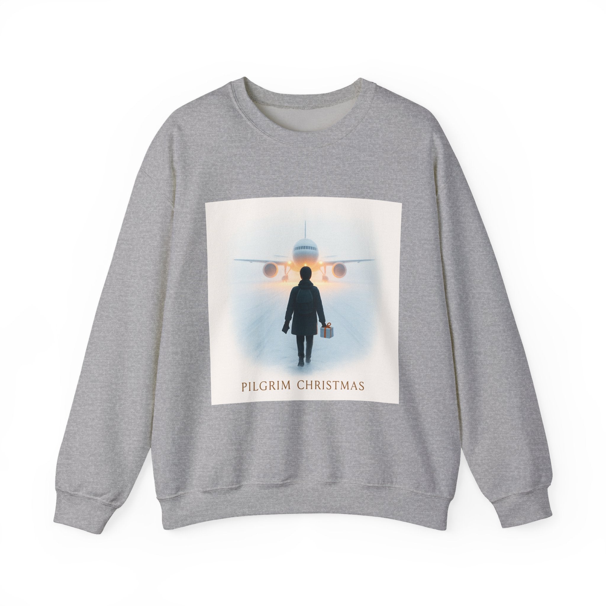 Pilgrim Christmas Sweatshirt — Travel-Themed Holiday Crewneck