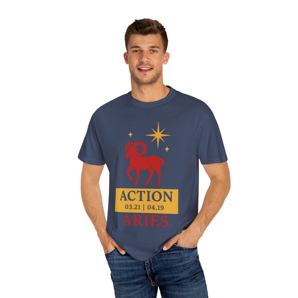 Aries Zodiac Unisex T-shirt | Action | Born on 03.21 to 04.19