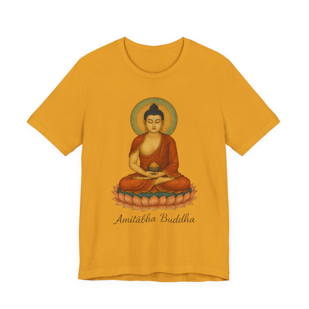 Amitabha Buddha Unisex Jersey Tee, Spiritual Shirt, Meditation, Buddhism, Yoga