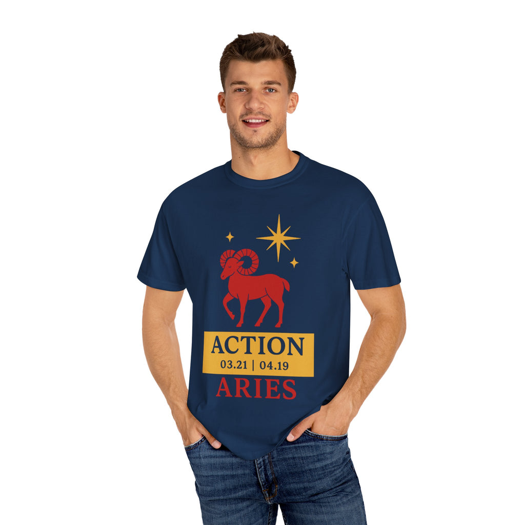 Aries Zodiac Unisex T-shirt | Action | Born on 03.21 to 04.19