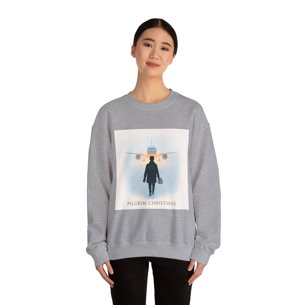 Pilgrim Christmas Sweatshirt — Travel-Themed Holiday Crewneck