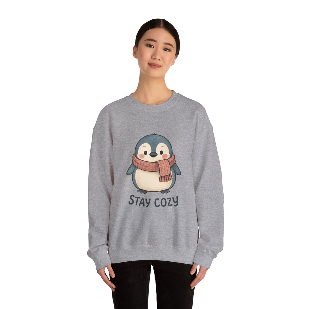 Cute Penguin Stay Cozy Sweatshirt | Cozy Winter Crewneck