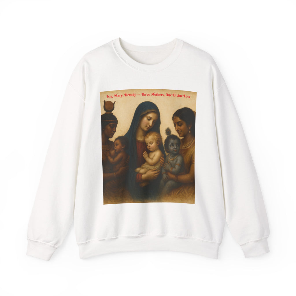 Divine Motherhood, Isis, Mary, Devaki - Unisex Heavy Blend™ Crewneck Sweatshirt