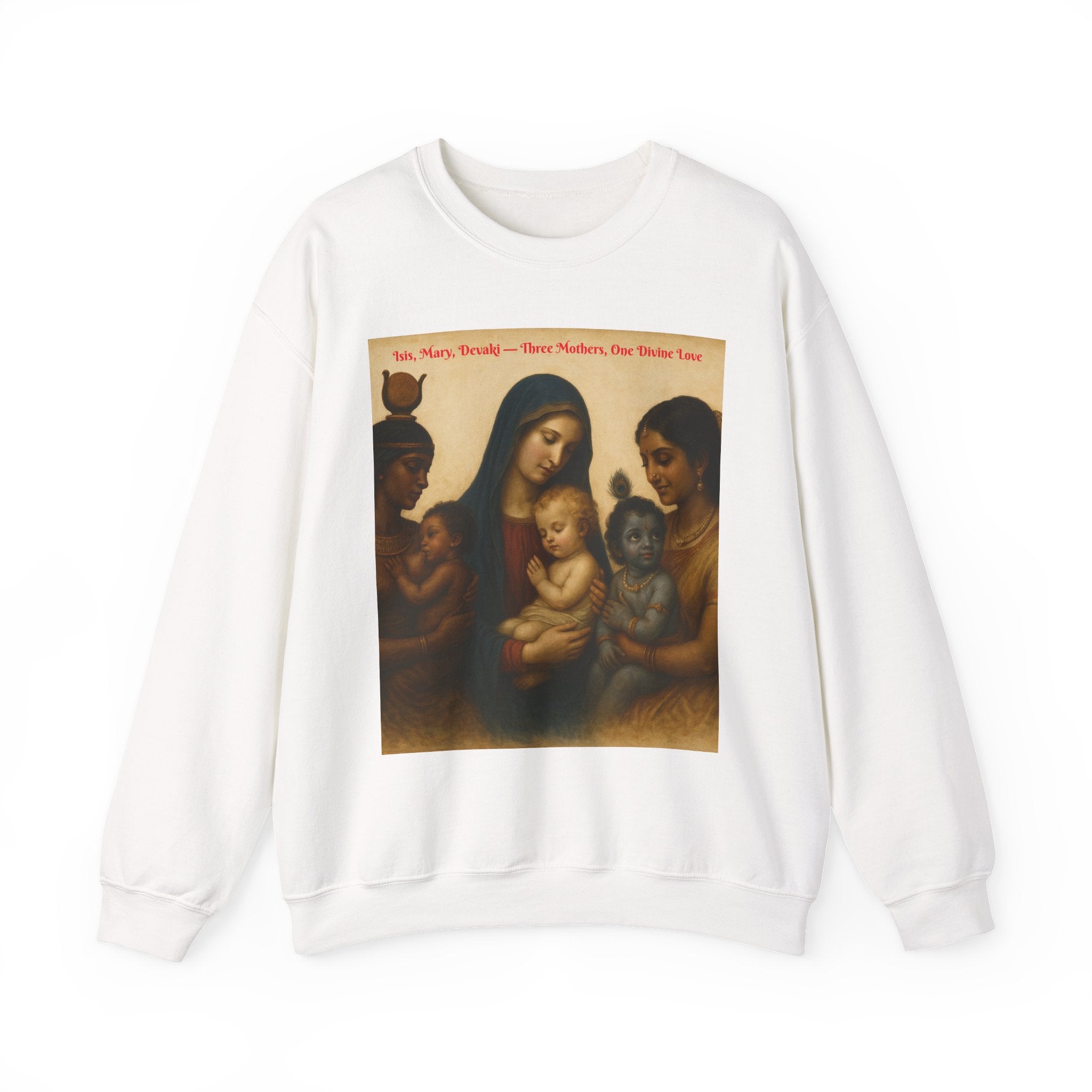 Divine Motherhood, Isis, Mary, Devaki - Unisex Heavy Blend™ Crewneck Sweatshirt