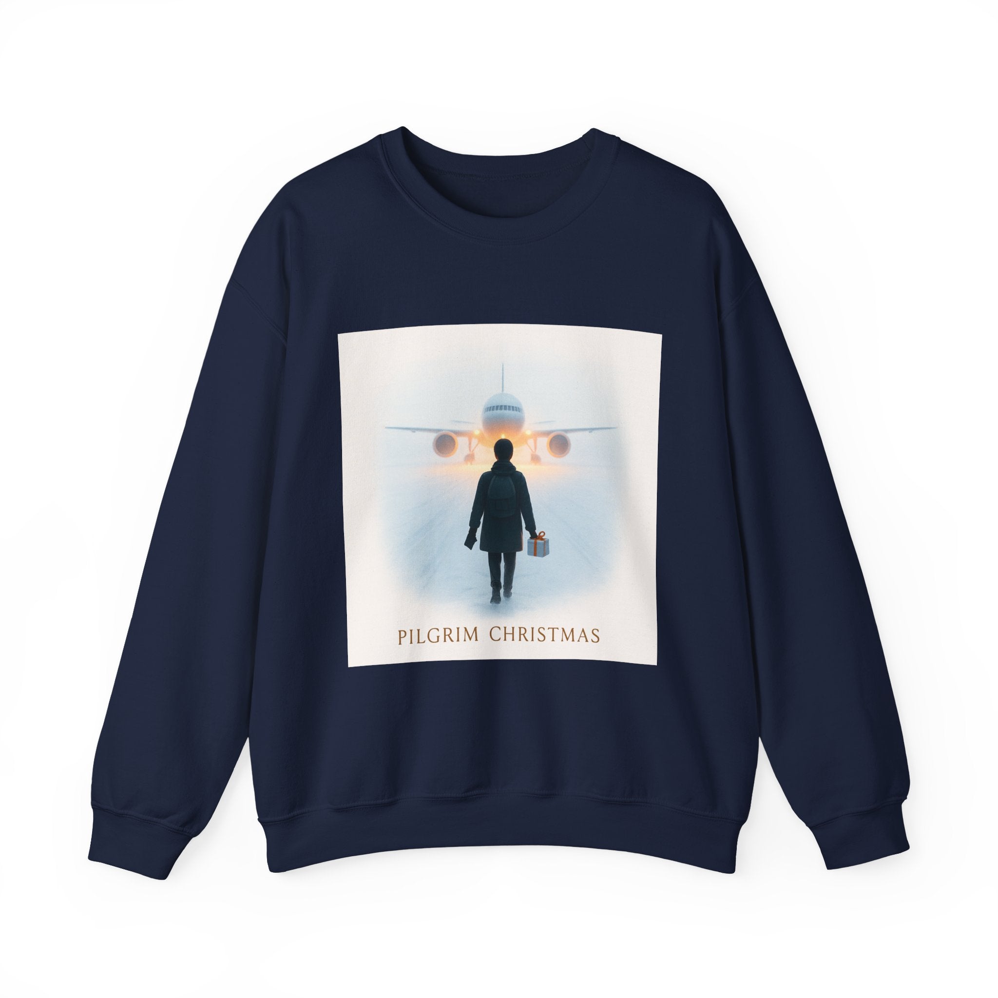 Pilgrim Christmas Sweatshirt — Travel-Themed Holiday Crewneck