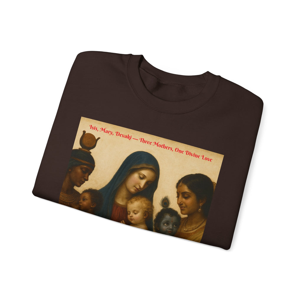 Divine Motherhood, Isis, Mary, Devaki - Unisex Heavy Blend™ Crewneck Sweatshirt