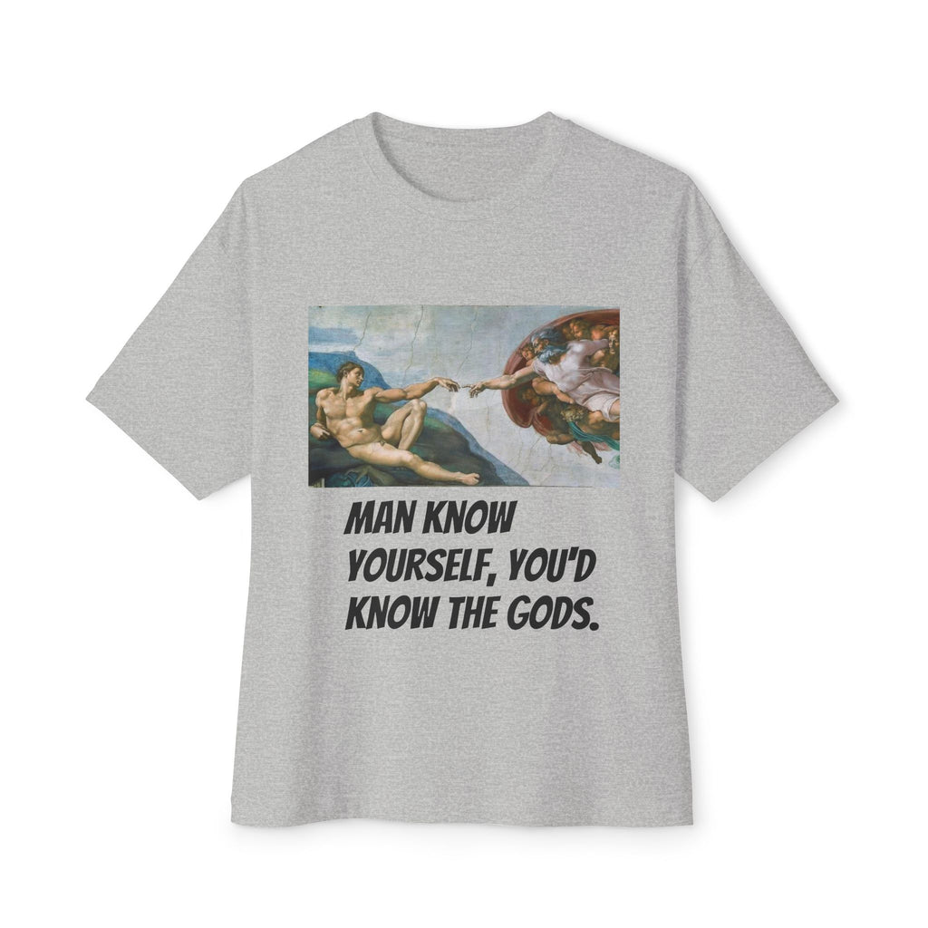 The Creation Of Adam Unisex Oversized Boxy Tee, Michelangelo, Painting