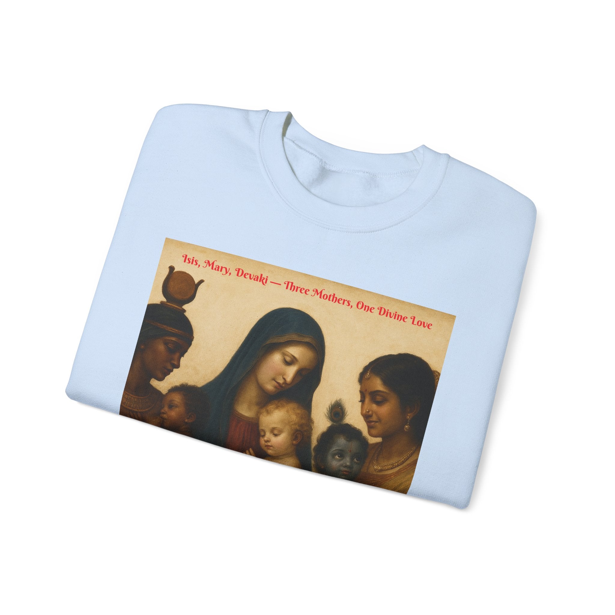 Divine Motherhood, Isis, Mary, Devaki - Unisex Heavy Blend™ Crewneck Sweatshirt
