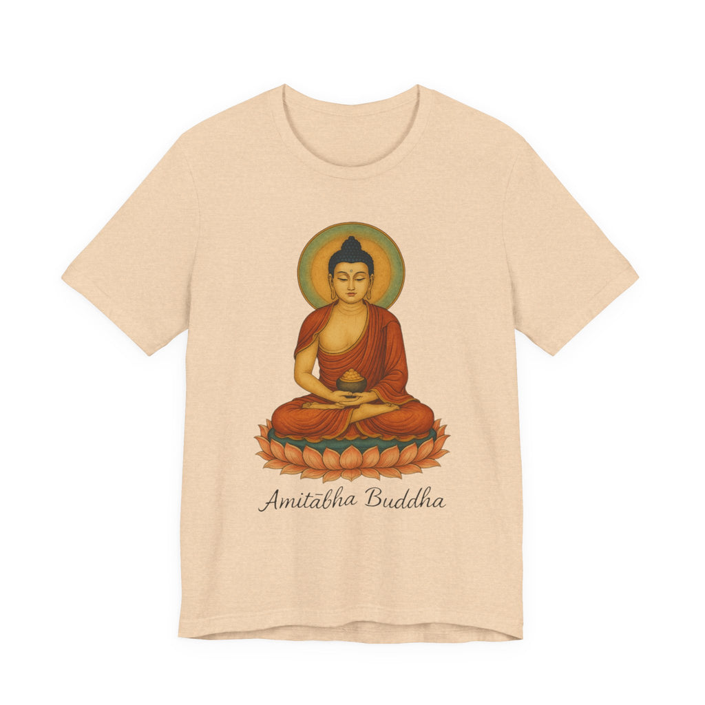 Amitabha Buddha Unisex Jersey Tee, Spiritual Shirt, Meditation, Buddhism, Yoga