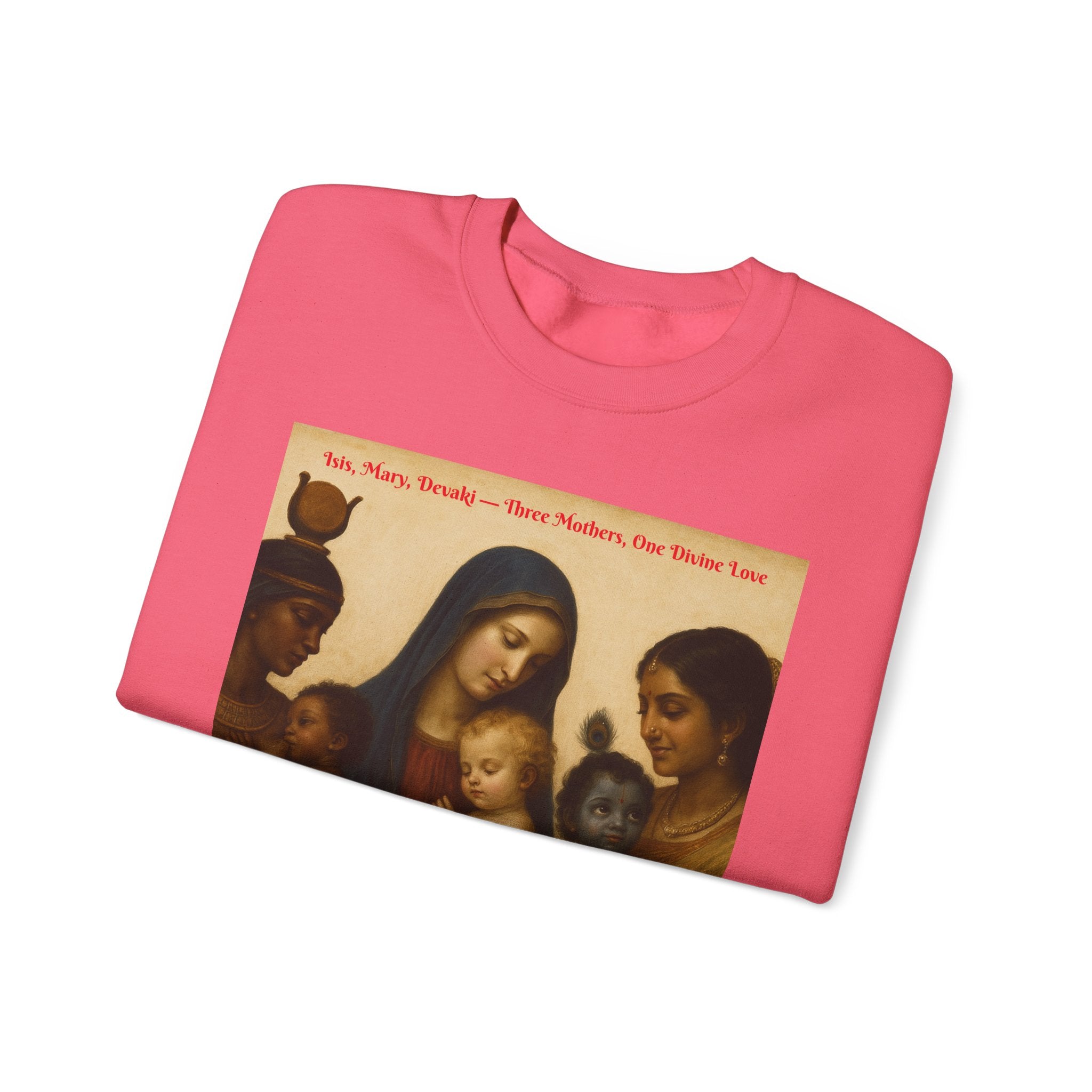 Divine Motherhood, Isis, Mary, Devaki - Unisex Heavy Blend™ Crewneck Sweatshirt