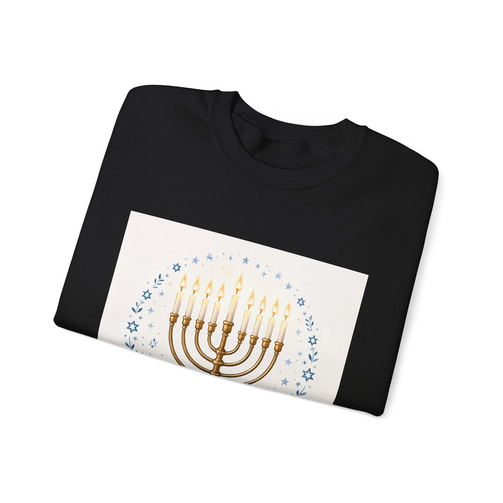 Hanukkah Menorah Sweatshirt – "Shine Bright This Hanukkah" Cozy Holiday Crewneck