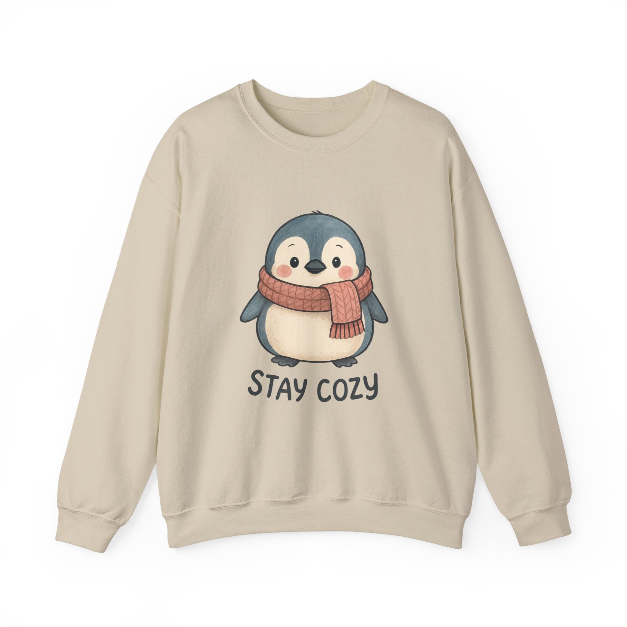 Cute Penguin Stay Cozy Sweatshirt | Cozy Winter Crewneck